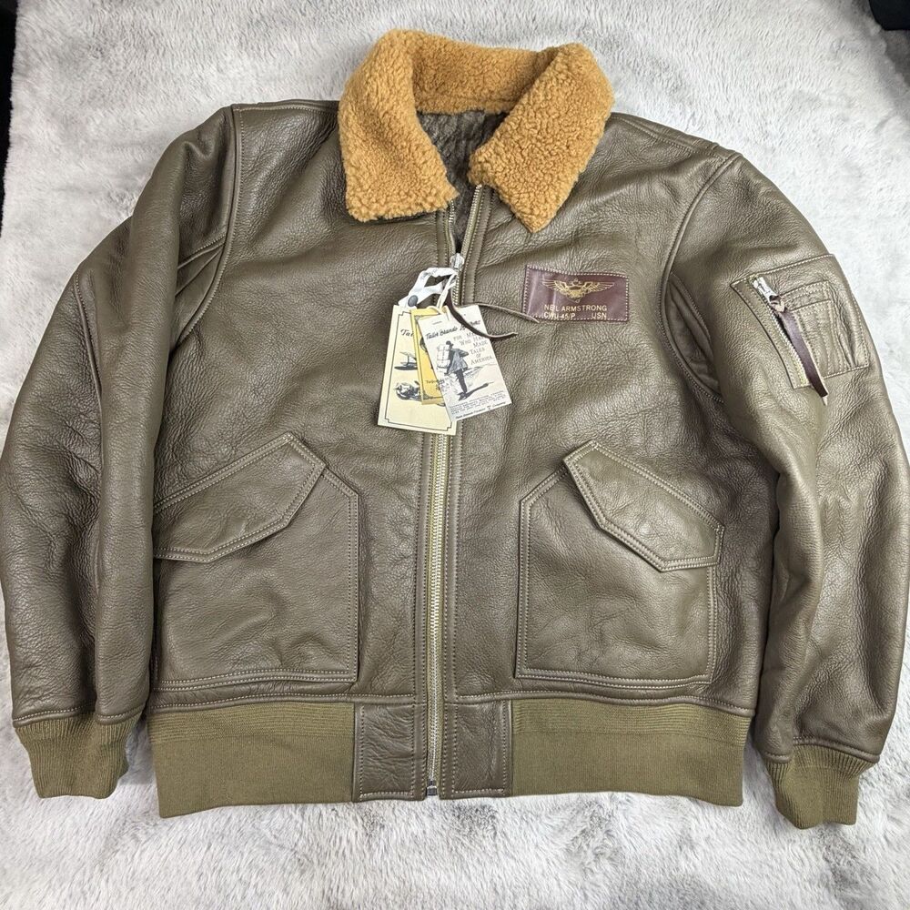 NEW FREEWHEELERS Flight Leather Jacket Men’s Size 3XL Japan VTG